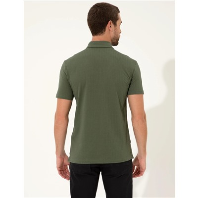 Haki Slim Fit Polo Yaka Tişört
