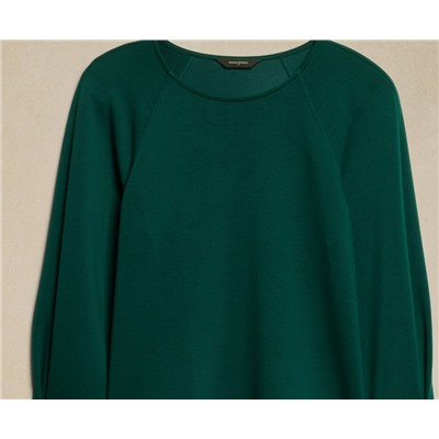 Soft Touch Scuba Raglan-Sleeve Top