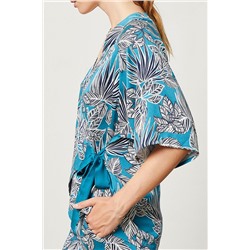 Top Barbara Azul pato