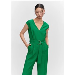 Mono cinturón cuello pico