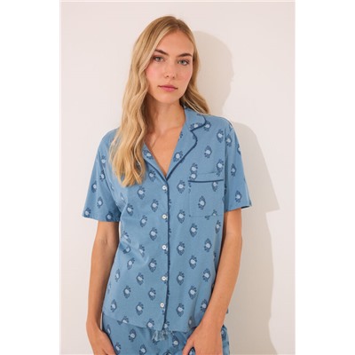 Pijama camisero Capri 100% algodón paisley