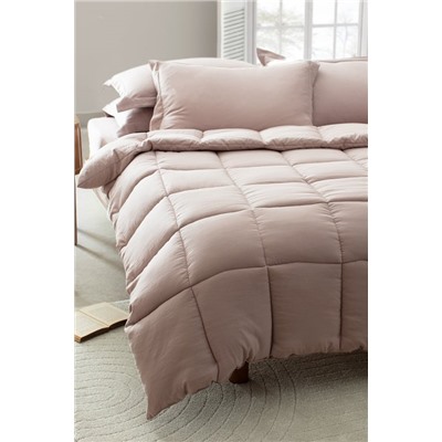 Mona Tek Kişilik Comforter Set - Pudra
