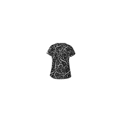 UA Windy White Print Scrub Top