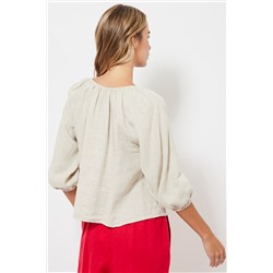 Blusa de lino - Marfil
