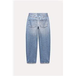 ZW COLLECTION STRAIGHT COATED-EFFECT MID-WAIST JEANS