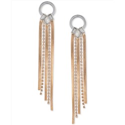 GUESS Two-Tone Crystal Rhinestone Chain Linear Earrings