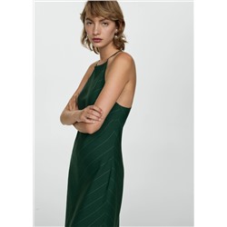 Vestido halter raya diplomática