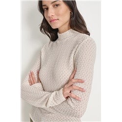 PEBBLE LACE TURTLENECK