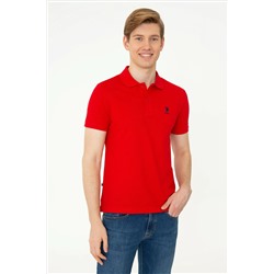 Erkek Kırmızı Basic Polo Yaka Tişört