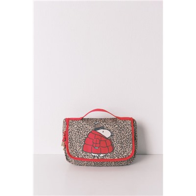Neceser mediano percha animal print Snoopy