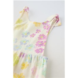 FEW ITEMS LEFT FLORAL LINEN BLEND PLAYSUIT