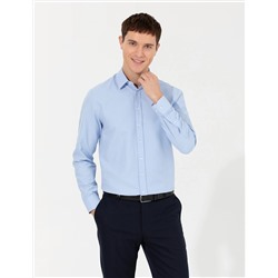 Koyu Mavi Slim Fit Oxford Gömlek