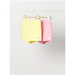 PACK OF 2 BASIC PLAIN PLUSH SHORTS