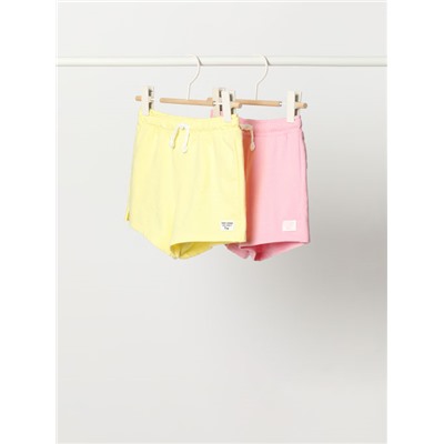 PACK OF 2 BASIC PLAIN PLUSH SHORTS