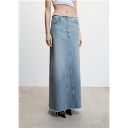 Falda larga denim -  Mujer | MANGO OUTLET Melilla