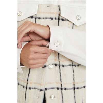 Chaqueta trucker recta lana