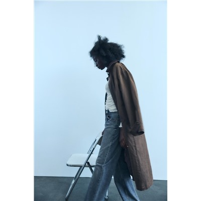 GATHERED HIGH NECK T-SHIRT
