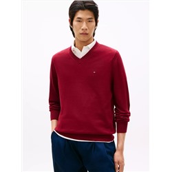 Solid Logo V-Neck Sweater