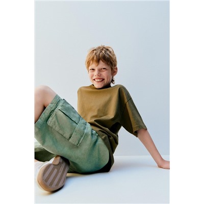 LOOSE-FITTING CARGO BERMUDA SHORTS