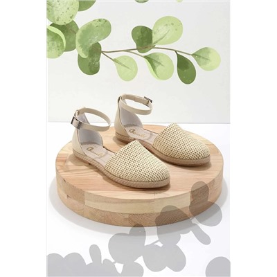 Bambi Bej Taba Hasır Kadın Espadril K01311357028