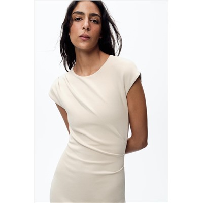 VESTIDO MIDI DRAPEADO LATERAL