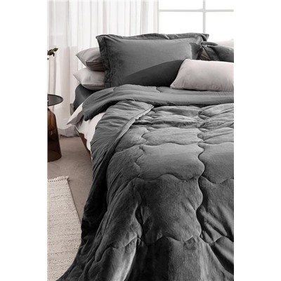 Kaira King Size Comforter Set - Antrasit