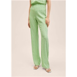Pantalón fluido estampado -  Mujer | MANGO OUTLET Melilla