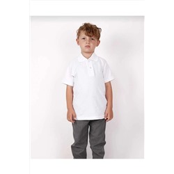 MODA Unısex Çocuk Genç Polo Yaka Kısa Kol Normal Kalıp Düz Basic Okul Lise T-shırt 09680MODA