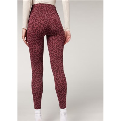 Active-Leggings mit Animalmuster