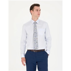 Açık Mavi Regular Fit Uzun Kollu Basic Gömlek