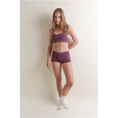 Braga bóxer seamless burgundy
