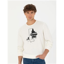 Ekru Regular Fit Sweatshirt