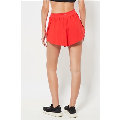 Short de running cintura alta - Rojo