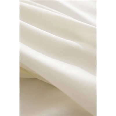 Manon King Size Plus %100 Pamuk Ranforce Lastikli Çarşaf - Ekru