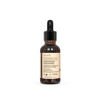 NEEMLI NATURALS 10% Mandelic Acid + Hyaluronic Acid Retexturising Concentrate Антивозрастной концентрат для лица с миндальной и гиалуроновой кислотами 30мл