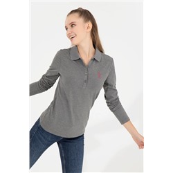 Kadın Antrasit Melanj Basic Sweatshirt