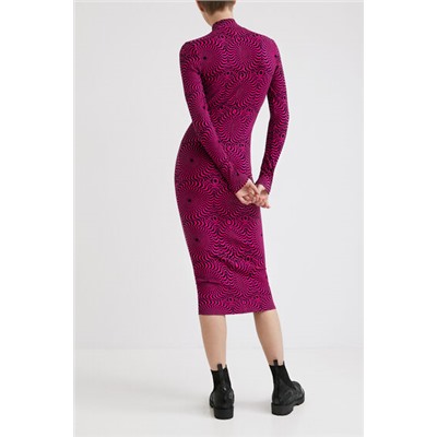 Vestido midi slim psicodelia