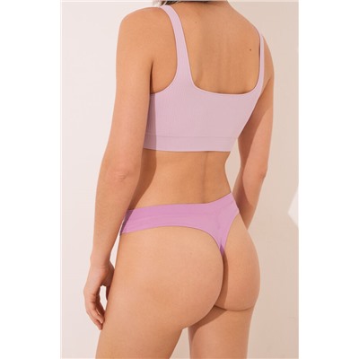Tanga fruncido rosa