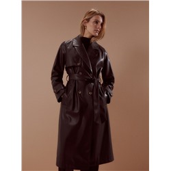 Trenchcoat aus Kunstleder