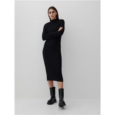 Midikleid mit Stehkragen