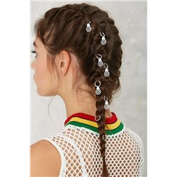 Monalisa Kadın Silver Ananas Saç Küpe Seti Tk00560 monalisa saç boncugu 1