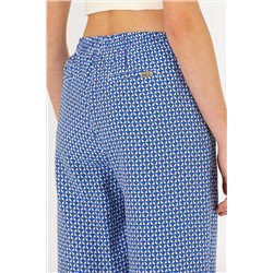 Kadın Saks Loose Relax Fit Pantolon