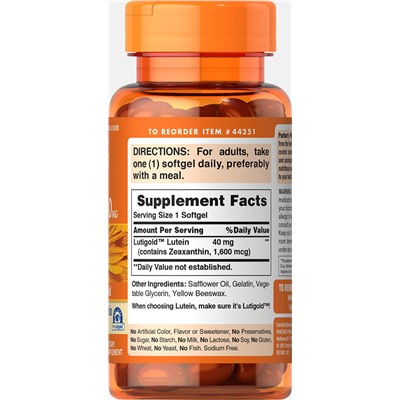 Lutein 40 mg with Zeaxanthin