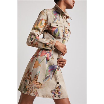 Vestido camisero camoflower