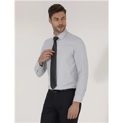 Gri Slim Fit Oxford Gömlek