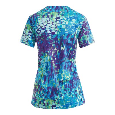 BIO Scrubs Monet Garden Print Top