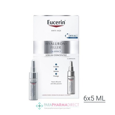 Eucerin Anti-Age Hyaluron-Filler + 3x Effect Sérum Concentré Unidose 6x5 mlLot  × 6