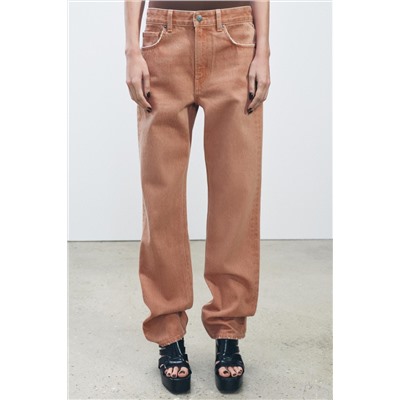 ZW COLLECTION STRAIGHT-LEG MID-RISE JEANS