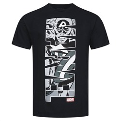 MARVEL COMICS Core Logo Herren T-Shirt FBMTS197BLK