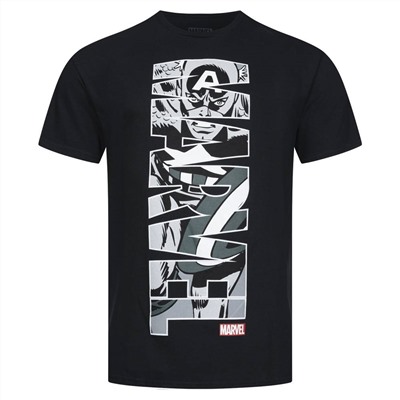 MARVEL COMICS Core Logo Herren T-Shirt FBMTS197BLK